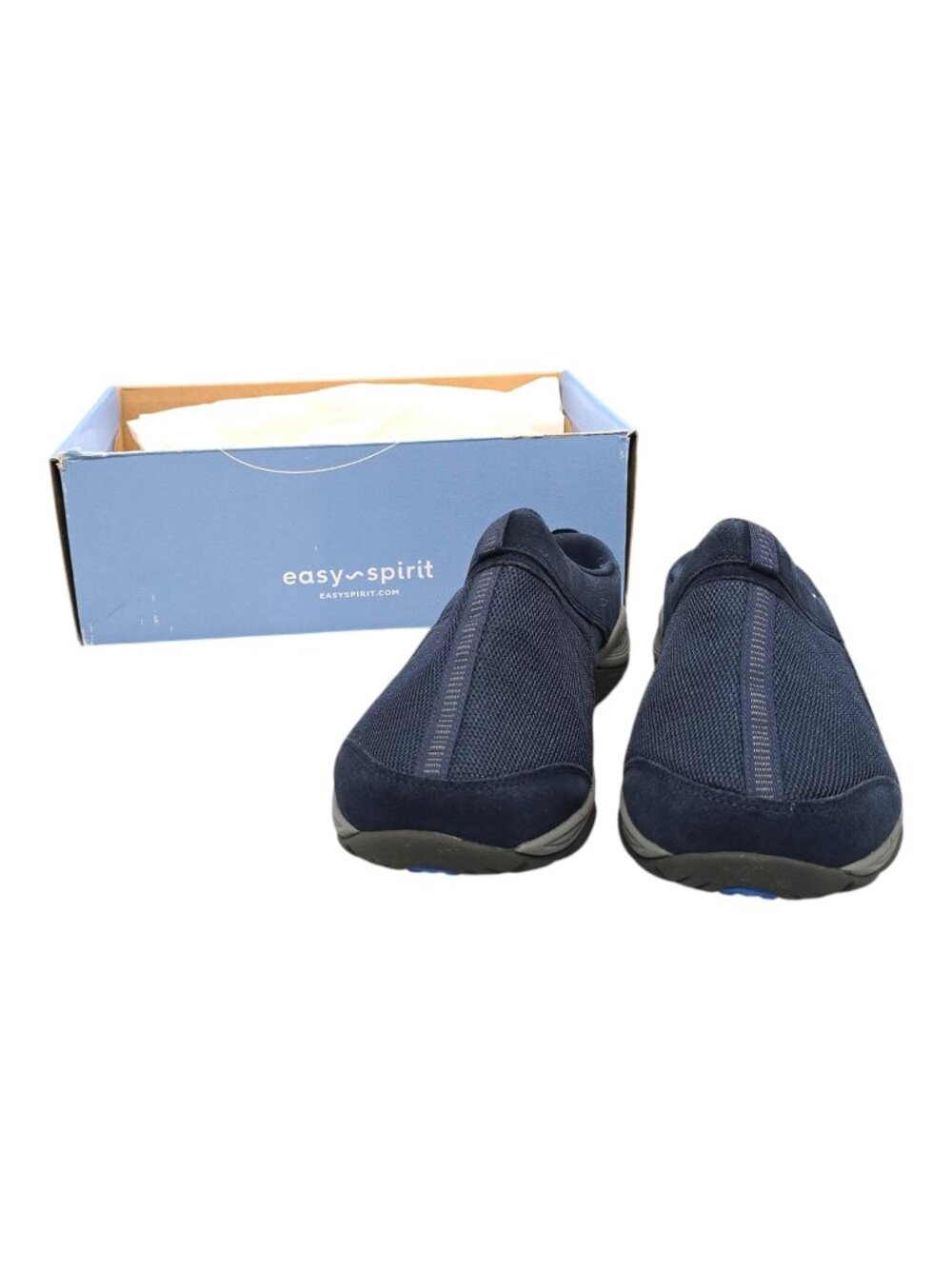 New Easy Spirit EZ Cool Women's 10WW Navy Slip On Mule Sneakers